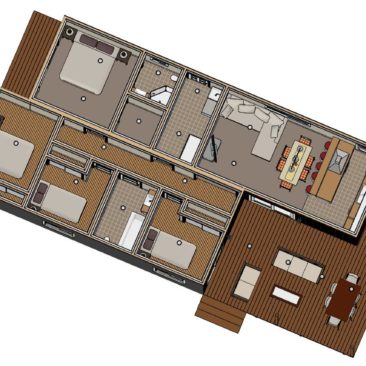 16.9m x 7.7m Design Floor Plan DH