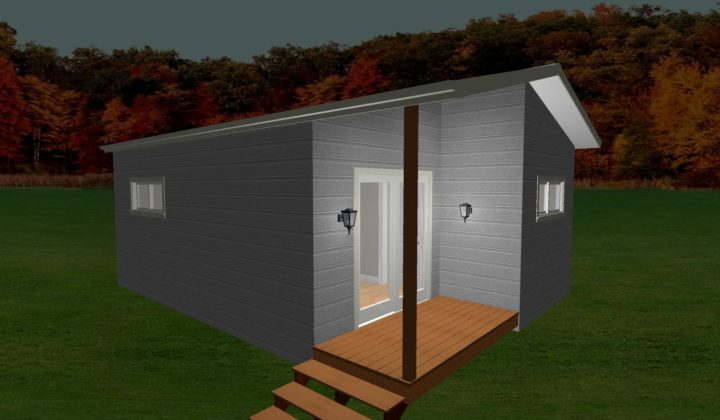 8.0m x 6.0m One Bedroom Daisy 3D Elevation