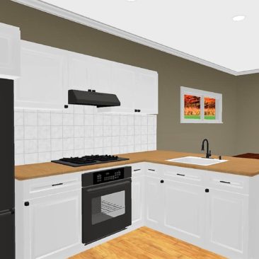 8.0m x 6.0m One Bedroom Daisy 3D Kitchen