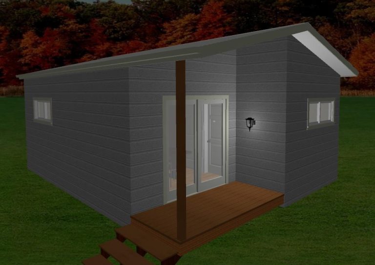 8.0m x 6.0m Two Bedroom Unit 3D Elevation – Direct Portable Buildings