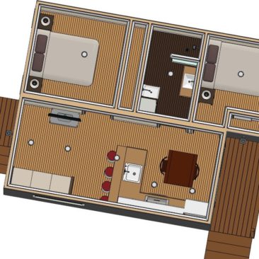 8.0m x 6.0m Two Bedroom Unit Doll House