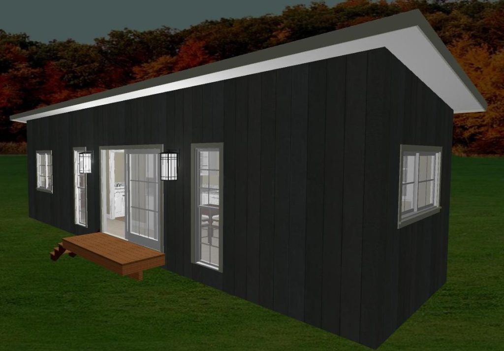 12×3.3 Pioneer One 3D Elevation – Direct Portable Buildings