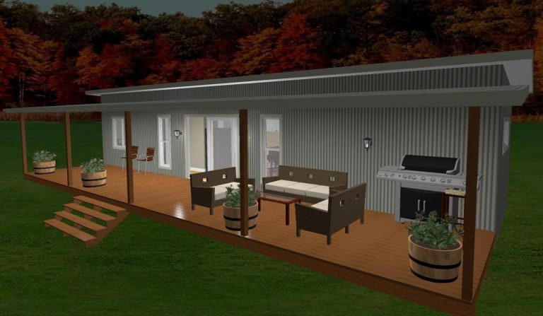 15m x 3.4 Diamantina Two Bedroom 3D Elevation – Direct Portable Buildings