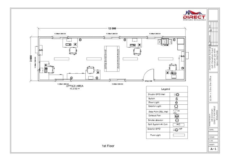 12 0m X 3 0m Site Office Direct Portable Buildings